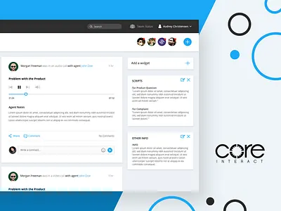 Daily UI #05 - Core Interact blue daily ui dashboard feed graphic design modern post software ui ux