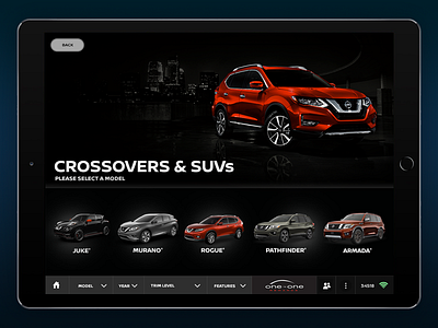 Nissan Personalization Studio automotive digital product responsive retail tablet