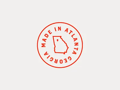Made in Atlanta atlanta emboss georgia logo seal stamp