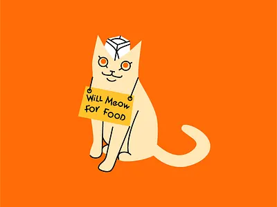 Fast Food Deacon cat drawing fast food illustration kitty meow vector