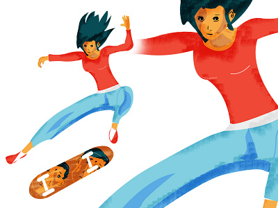 Scater Woman Character illustration scater woman