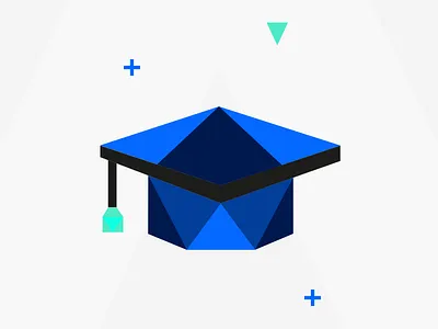 lv_academy - academy blue icon illustration mobile phone