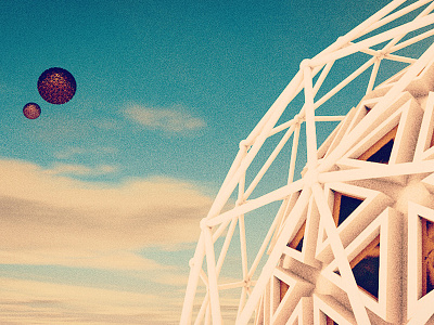 Life on Icosahedronica 3d abstract art c4d cinema 4d icosahedron illustration one a day sphere world. daily render