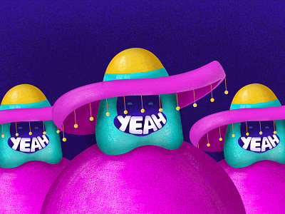 Yeah! color concrete creatures hat illustrator photoshop sombrero texture yeah