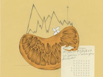 Economy Portrait drawing economy editorial finances hand drawn illustration portrait