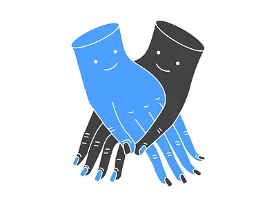 Handsome color hands illustration manos