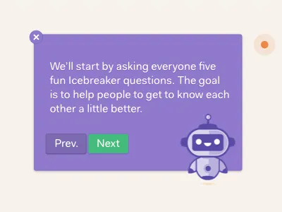 KYC - Guided tour guided tour know your company modal robot