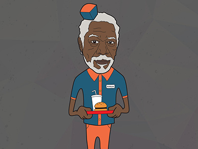 Morgan Freeman (Famous no More) art celebrities design graphic illustration morgan freeman