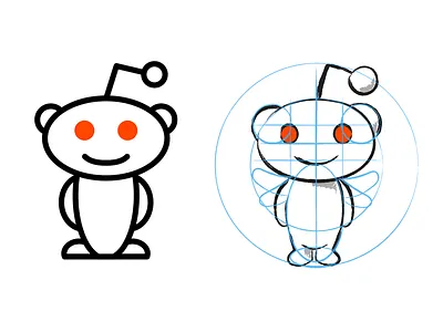 Snoovolution 2d alien cute illustration mascot reddit redesign snoo