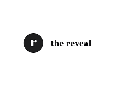 The Reveal Logo branding circle letspanda logo mark r reveal serif spotlight symbol type