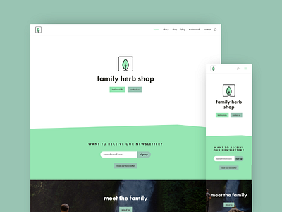 Family Herb Shop design development family health herb logo natural organic shop ui ux website