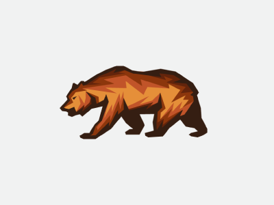 Bear logo animal bear bears creative logo sharp walking