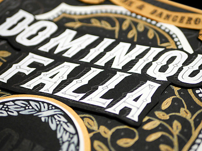 Drunk On Lettering Whisky Label label paper tactile