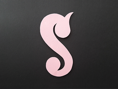 S black cut letter paper s spray