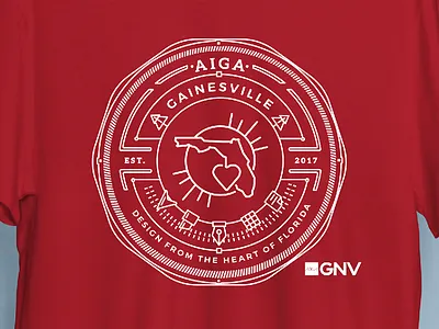 AIGA Gainesville Tshirt Concept aiga design florida gainesville gators red summer tshirt