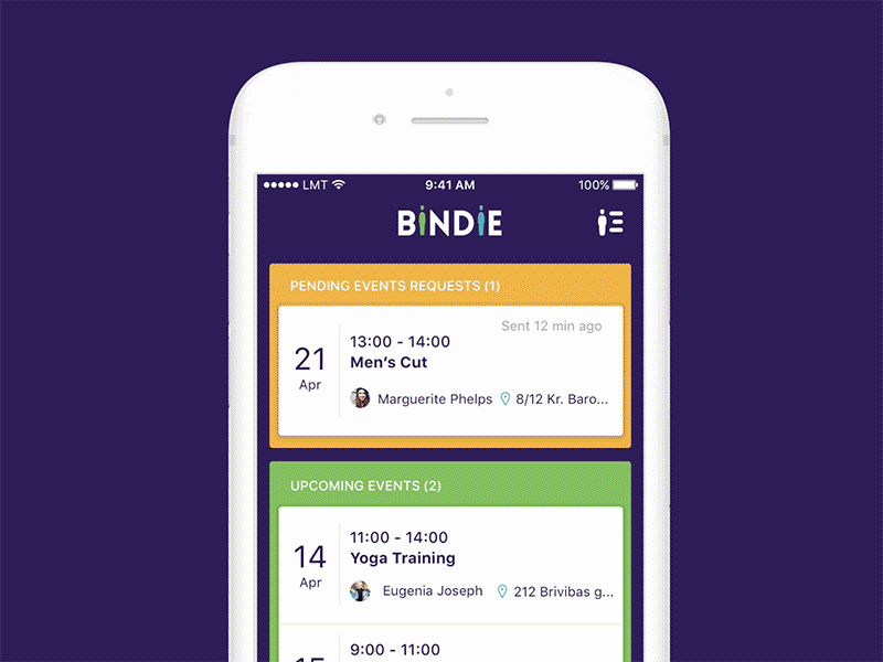 Bindie application ui ux