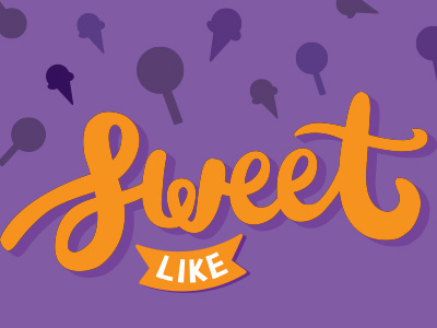 Sweet Shot bright dark dessert halloween handlettering handmade type lettering pastel purple sweet sweets