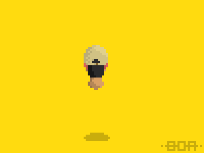 BOA's head taking a spin ! animation animted illustration pixelart pixels vaporwaved