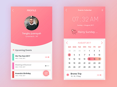 Event Planner 2017 android app appdesign apps design eventapp ios iphone photoshop ui ux