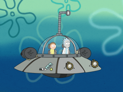 R&M Meet Spongebob 2 aftereffects animation character character animation motion graphics rick and morty rigging spongebob vector art vulture