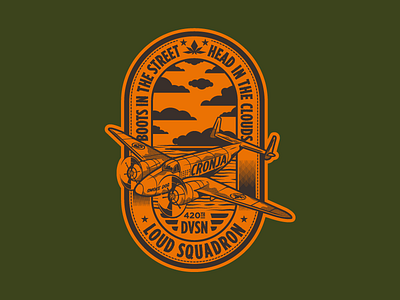The Squad Tee 420 airplane apparel badge bomber cannabis illustration military squadron t shirt t shirt design vector