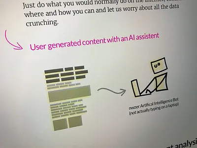 nwzer - AI Bot Illustration ai journalism mobile news reddit responsive ui user generated content ux wip