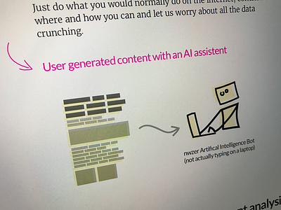 nwzer - AI Bot Illustration ai journalism mobile news reddit responsive ui user generated content ux wip