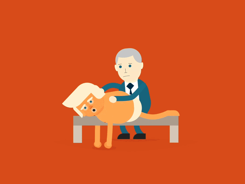 Shoulder Rub after effects flat design gif motion graphics