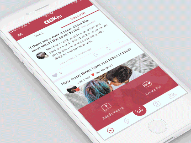 [UX] ASKfm Question Composer application askfm ui ux