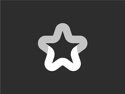 Star design with fold design line logo mark busch star