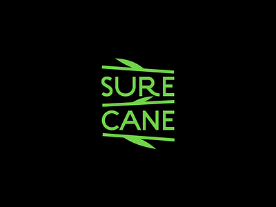 Sure Cane brand cane design drink juice logo sugar