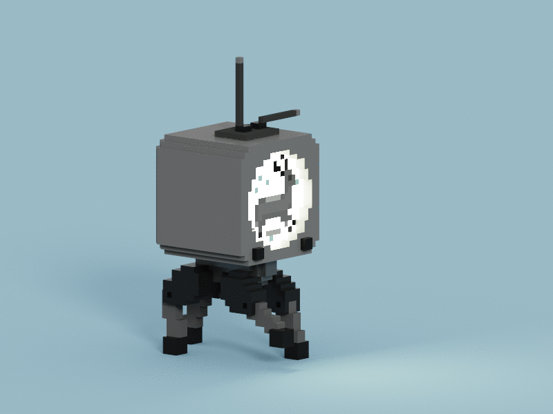 Telebot deer animation deer pixelart voxelart