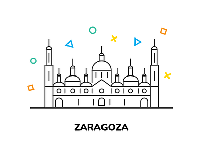 Citybiker series: Zaragoza aragon cathedral church holy illustration monument pilar religion spain virgin zaragoza