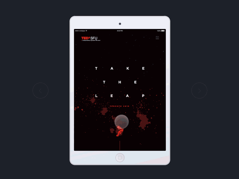 Tedx Digital Program Guide conference event design interface program guide ui ux web design