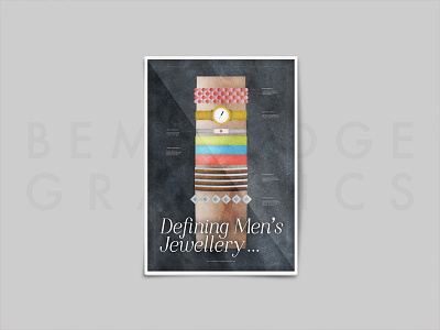 Defining Men's Jewellery | Information Graphic accessories fashion graphic humour illustration information jewellery minimal poster simple style typography