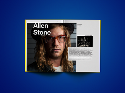 Allen Stone spread grid layout spread swiss typography