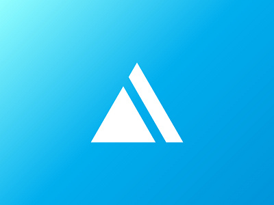 Aquacoin a aquacoin bitcoin crypto logo mark triangle