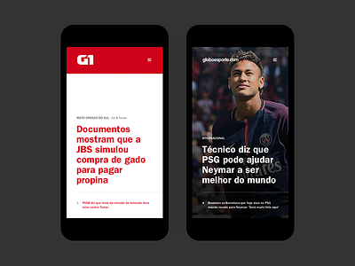 Globo Mobile concept globo mobile new neymar ui ux