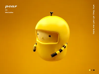 FAMILY-PEAR Brother 3d c4d character cinema4d render toys vray