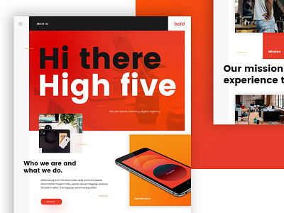 Bold. Agency website concept creative design desktop interface modern ui ux