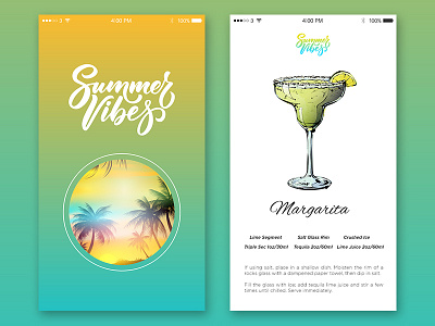 Concept Challenge ⪪8⪫ app concept drinks psd summer