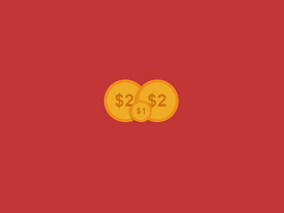 100 DAYS OF ICONS | DAY 92: LOOSE CHANGE 100 days challenge coins dollars flat colors graphic design icon design money pocket change