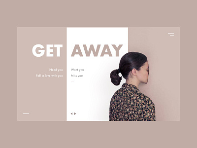 Get Away away daily get love miss sad ui ux web