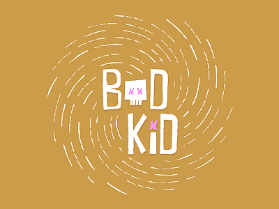Bad Kid bad colorful cute death design flat gaga illustration illustrator kid lettering lockup logo pattern practice skull texture type typography vector