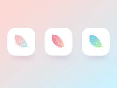 Plant App Icons clean gradient green icon nature plant