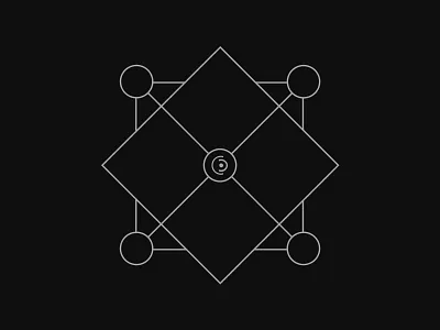 Glyph: Protection barrier dark glyphs line art magic minimal modern protection runes