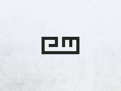 EM monogram (2) abstract design flat logo logotype mark minimal minimalism simple symbol type ux