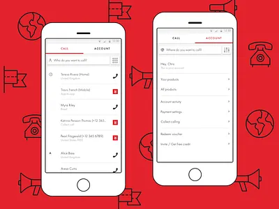 The lightest app ever android app call design icons light lite material mobile phone ui ux