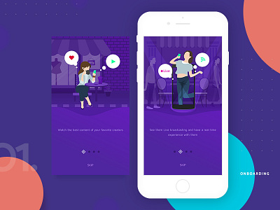 Onboarding Screen 1.0 adit app clean indonesia jakarta onboarding purple septian ui ux walktrough