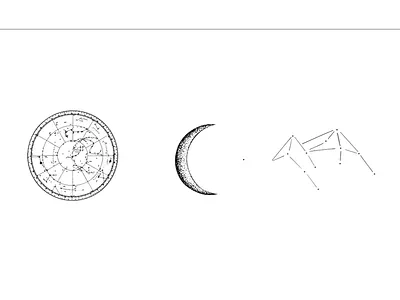 Astronomy illustrations astronomy illustrations logo moon pointalism space